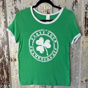 Green Shamrock Graphic Women's Tee